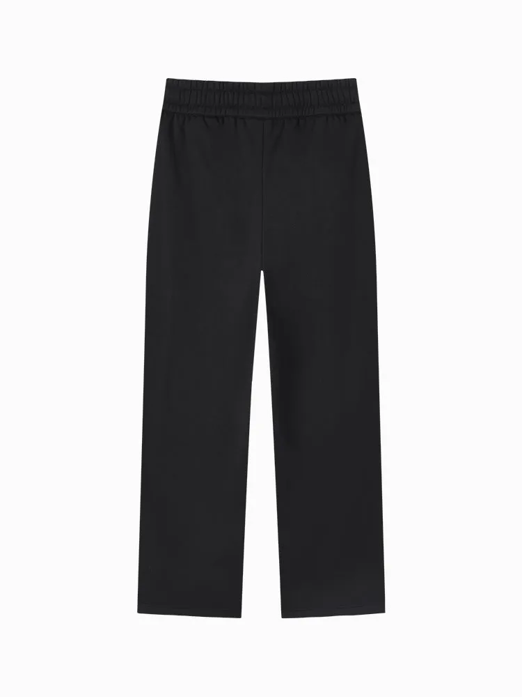 Women's Medium Gray Knitted Jogging Pants