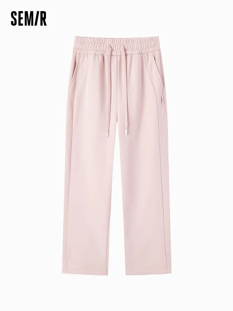 Women's Medium Gray Knitted Jogging Pants