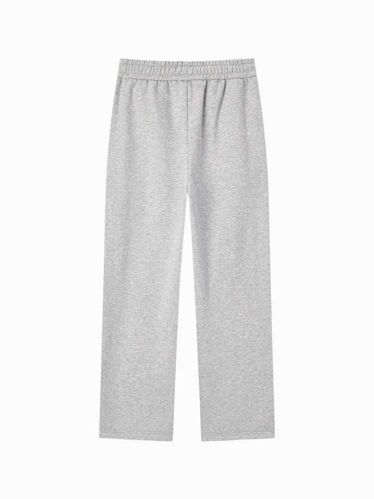 Women's Medium Gray Knitted Jogging Pants